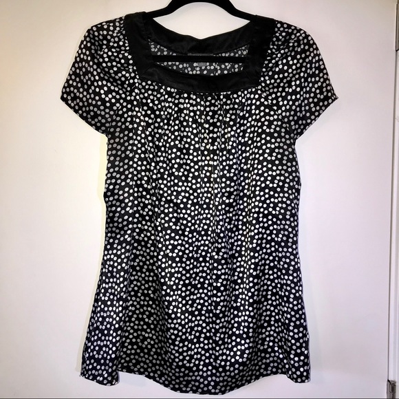 Apt. 9 Tops - Apt. 9 Black/White Polka Dot Blouse ~B13